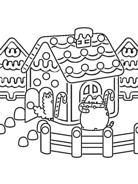 Pusheen seasonal coloring pages