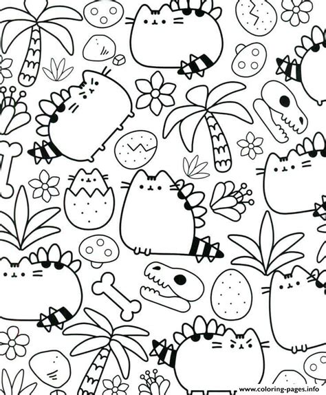 Pusheen therapeutic coloring pages