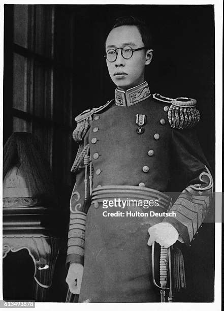 Puyi, dressed in imperial regalia, during the Qing dynasty