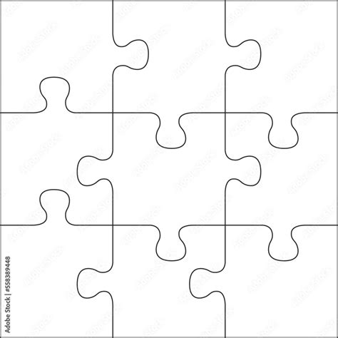 Puzzle Grid Template 9