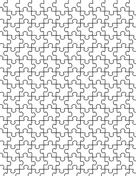 Puzzle Piece Template for Adults