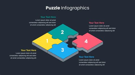 Puzzle piece template infographic