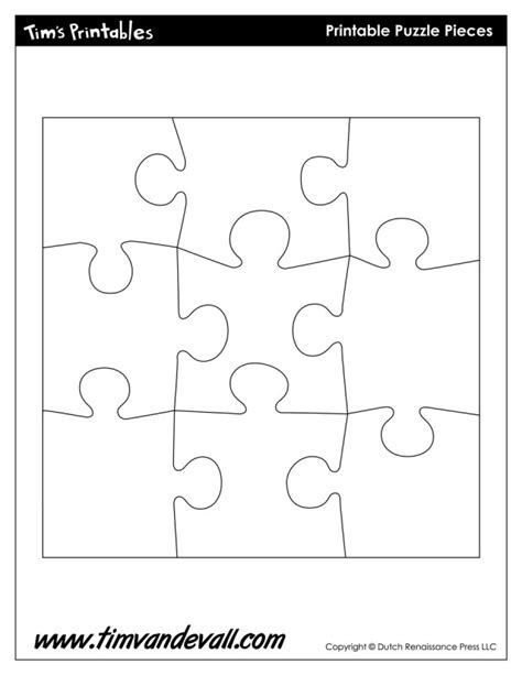 Puzzle Template with Shapes