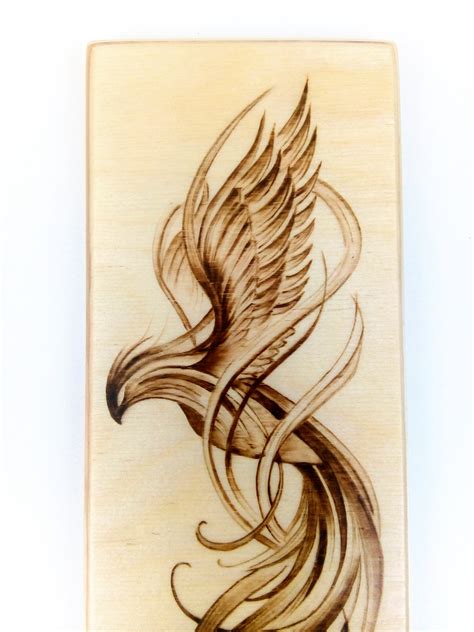 Phoenix pyrography pattern