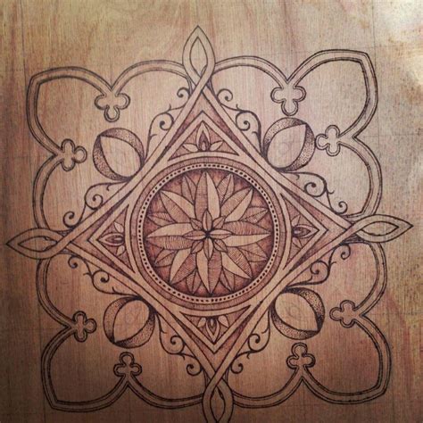 Star pyrography pattern