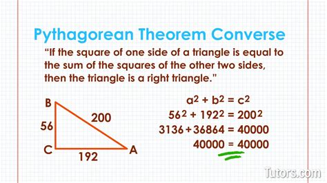 A diagram showing the Pythagorean theorem