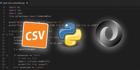 Python json and csv Libraries