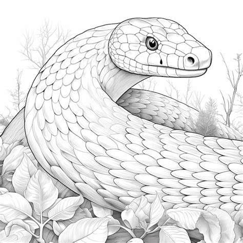 Python snake coloring page