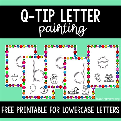 Q-tip letter painting for kids