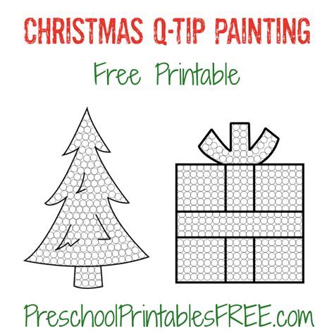 Q-tip painting printables for kids