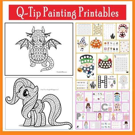 Q-tip painting printables templates