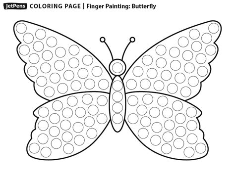 Butterfly Garden Q-Tip Painting Template