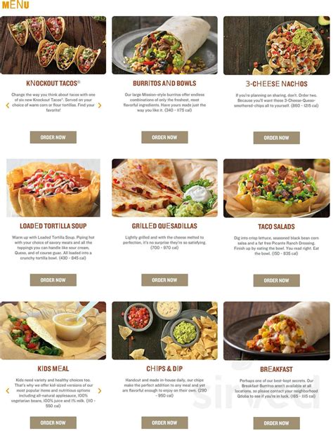 Qdoba Menu Printable