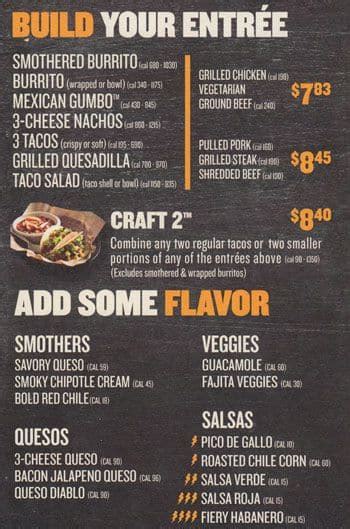 Qdoba Menu Printable Version Gallery 5