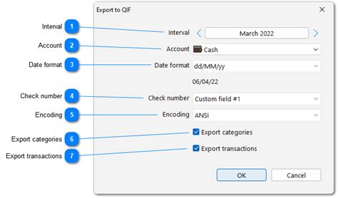 QIF Export Method