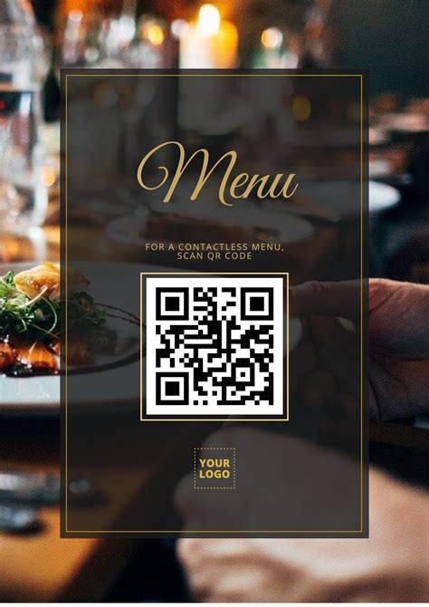 Food QR Code Flyer Template Design