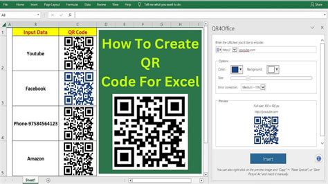 QR code font for Excel