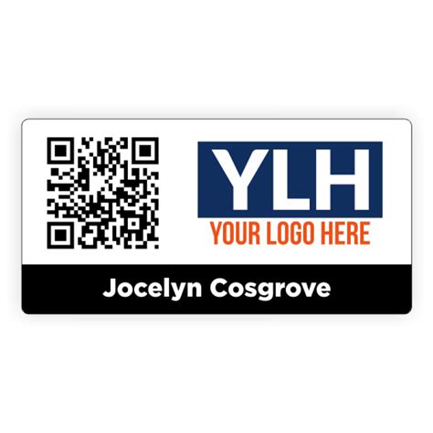 QR code name tags design example