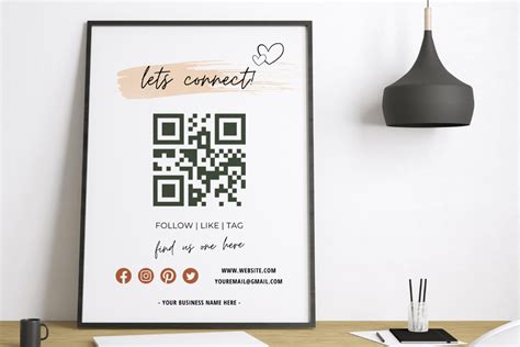 QR code sign template design example