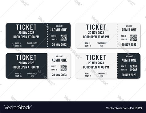 QR code on ticket template