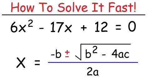 Quadratic Equation Formula