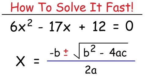 Quadratic Equations in Excel