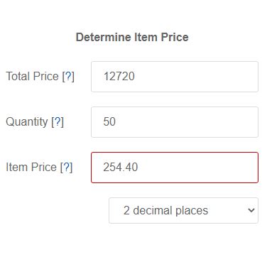 Quantity and Price Calculations Basics