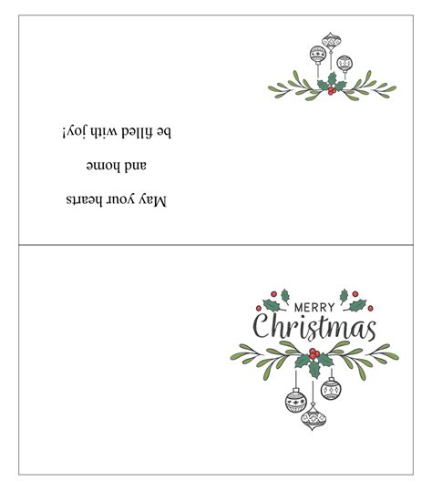 Quarter Fold Holiday Card Template