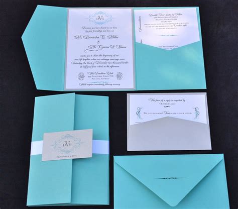 Quarter Fold Wedding Invitation Template