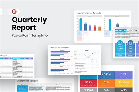 Quarterly Report PPT Template Design Storytelling