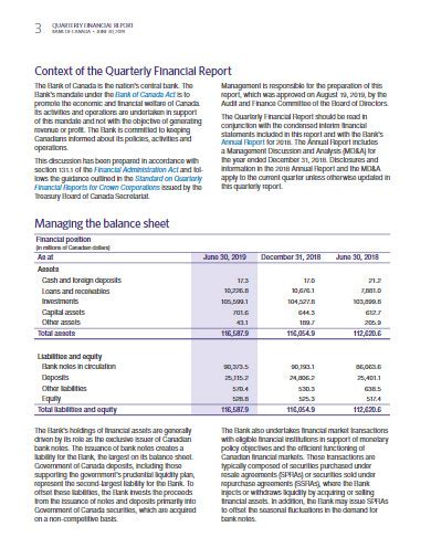 Quarterly Report Template Example 2