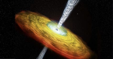 A quasar in space