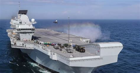 Queen Elizabeth Aircraft Carrier on fire