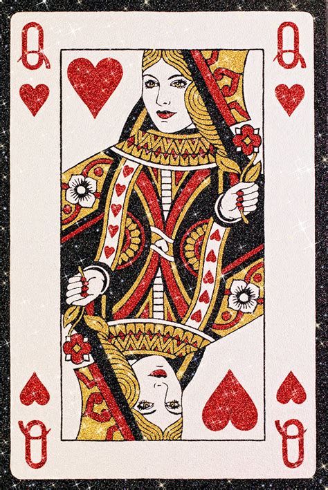 Queen of Hearts playing card template