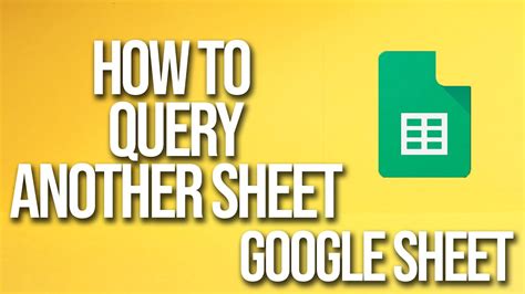 Query Another Sheet Google Sheets