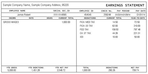 QuickBooks Check Stub Template 3