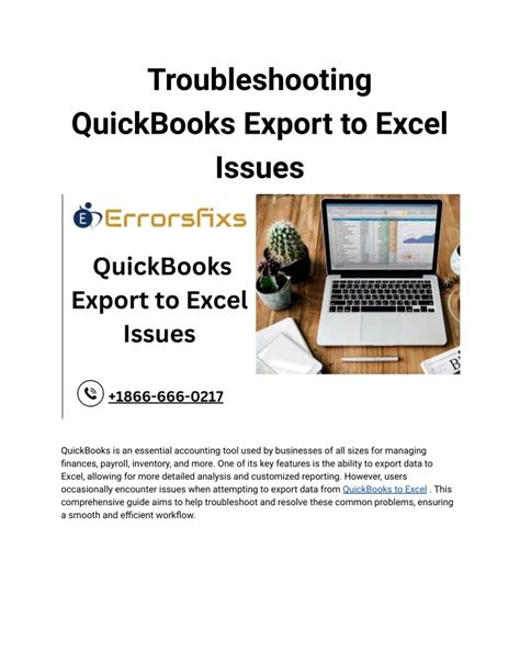 QuickBooks Export to Excel Troubleshoot