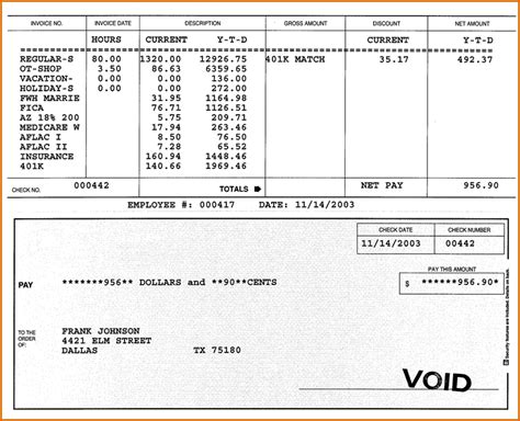 QuickBooks Pay Stub Template 7