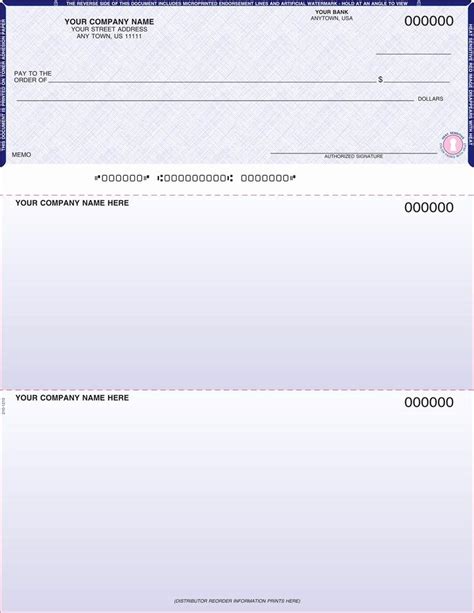 QuickBooks Printable Checks Sample