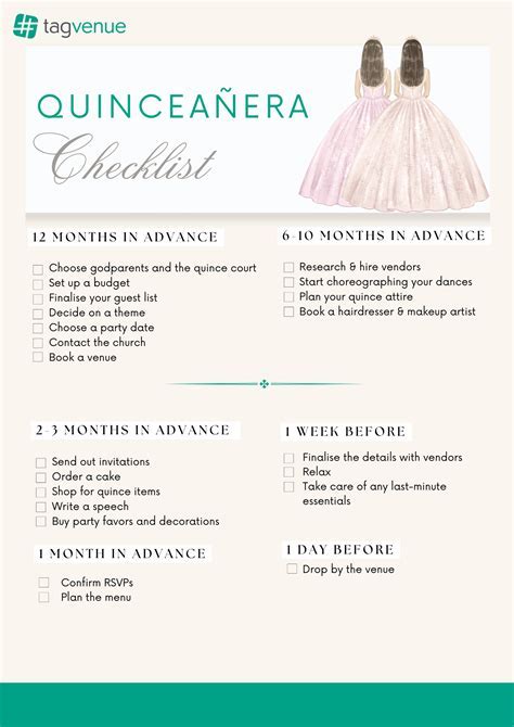 Quinceanera Checklist Template