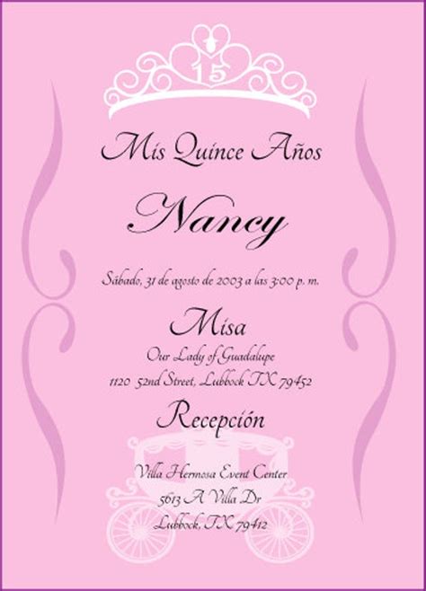 Quinceanera Invitation Template 3