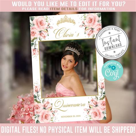 Quinceanera photo booth favors and gifts