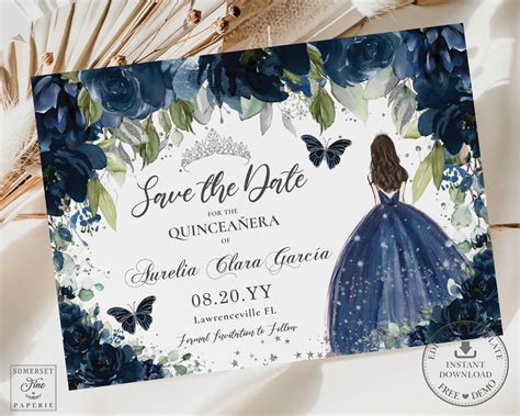 Quinceanera Save the Date Template 1