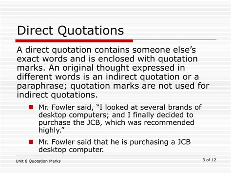 Quotation Marks Formula