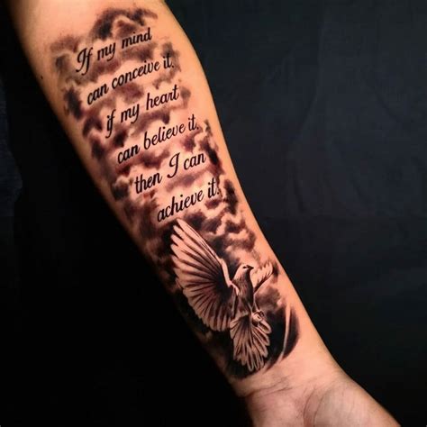 Quote and phrase sleeve tattoos