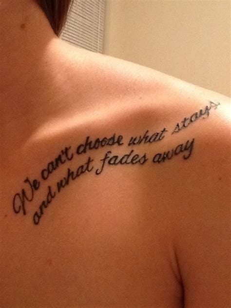 Quote shoulder tattoos