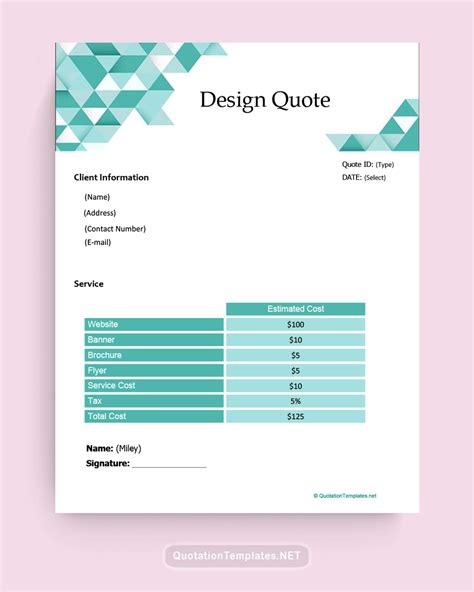 Quote Template Design