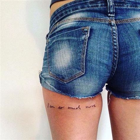 Quote thigh tattoos