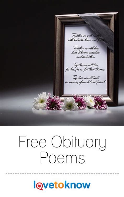 Quotes and Poems in Obituary