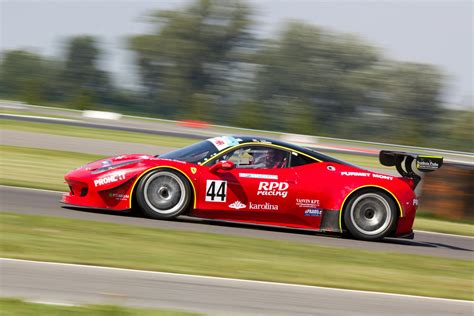 A race car driving on a track